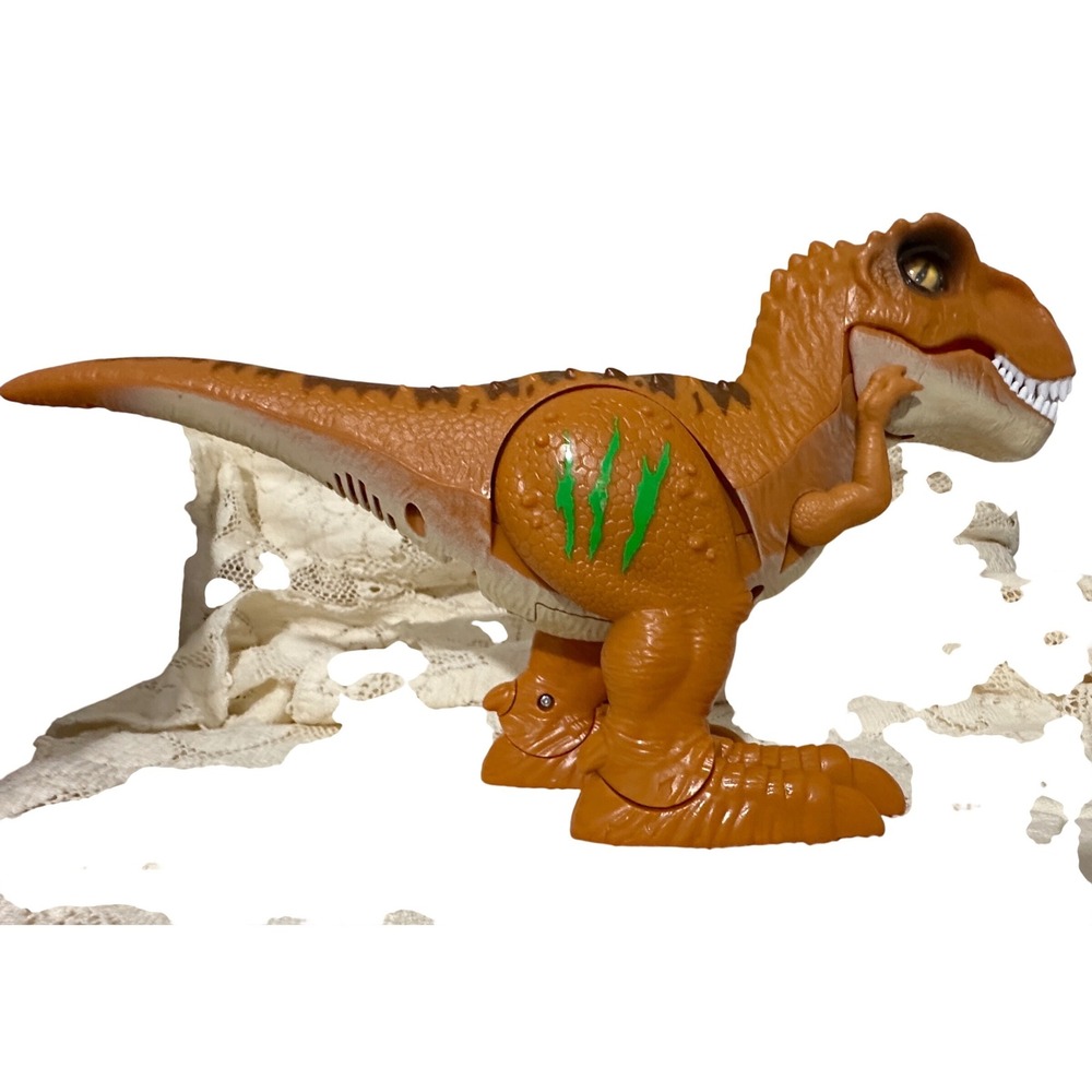 Zuru Robo Alive Attacking T-Rex Robotic Dinosaur Toy Orange  Action Figure